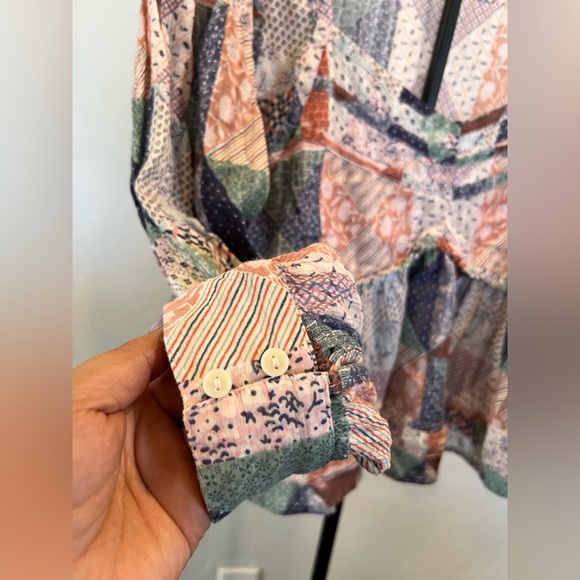 American Eagle Outfitters Multicolor Patchwork Blouse - Picture 3 of 5